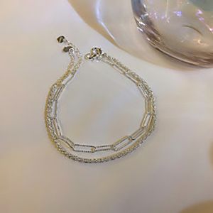 simple silver sparkling bracelet women's fashion personality trendy design hand ornaments new net red girlfriends accessories Lightinthebox