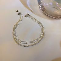 simple silver sparkling bracelet women's fashion personality trendy design hand ornaments new net red girlfriends accessories Lightinthebox - thumbnail