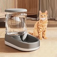 Dog Cat Bowls  Water Bottles 3.8 L Plastic Automatic Solid Colored Gray Bowls  Feeding Home Lightinthebox - thumbnail