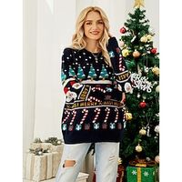Christmas Santa Claus Ugly Christmas Sweater / Sweatshirt Sweatshirt Pullover Anime Funny Top For Women's Adults' 3D Print 100% Polyester Party Casual Daily miniinthebox - thumbnail