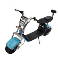 Megastar Megawheels Stylish 60V Groovy Fat Tyre Scooter With Headlights & Removable Battery, Blue - COCOFT-BLU (UAE Delivery Only)