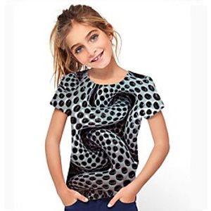 Kids Girls' Tee Short Sleeve Graphic Rainbow Children Tops Active 3-12 Years miniinthebox
