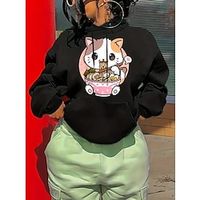 Hoodie Cartoon Manga Anime Front Pocket Graphic Hoodie For Men's Women's Unisex Adults' Hot Stamping 100% Polyester Party Casual Daily miniinthebox