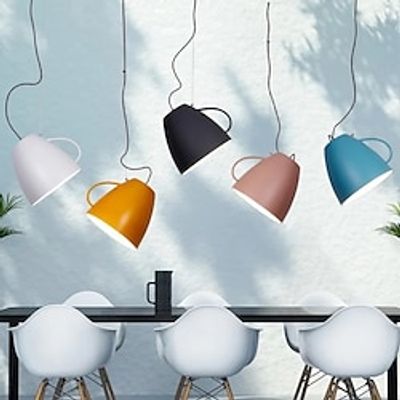 Nordic Kitchen Island Pendant Light, Cup Shape Metal Lamp Shade Simple Pendant Lamp, Indoor Suspension Lighting For Bedroom Dining Room Restaurant, E27 Mini Chandelier 110-240V Lightinthebox