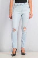 Womens Rockstar Super Skinny Jeans  Wash Light Blue - thumbnail