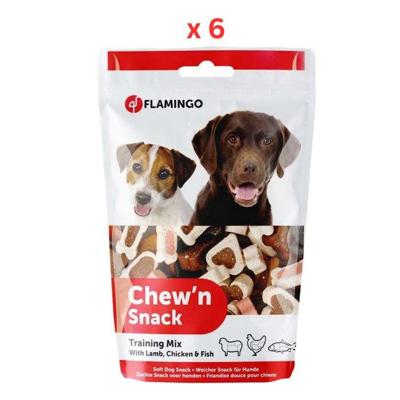 Flamingo Chew'n Snack Soft Training Mix Dog Treats 150g Pack Of 6