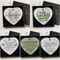 Friendship Heart Sympathy Gifts, Christmas Tree Decoration Xmas Decor Gift miniinthebox - thumbnail