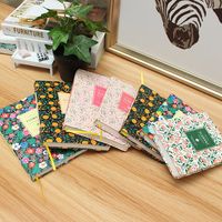 Korean Cute PU Leather Cover Floral Flower Schedule Book Daily Planner Organizer Notebook