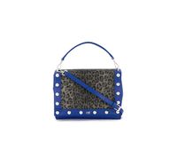 Womens Leoglam Cross Body Bag 25 L x 19 H x 8.5 cm  Dark Grey/Royal Blue - thumbnail