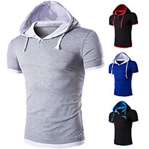 Men's T shirt Hiking Tee shirt Short Sleeve Tee Tshirt Top Outdoor Quick Dry Lightweight Breathable Sweat wicking Autumn  Fall Spring Summer Iron Gray Light Gray Dark Gray Fishing Climbing Running Lightinthebox