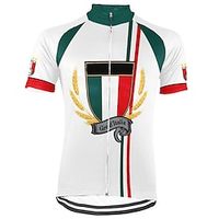 21Grams Men's Short Sleeve Cycling Jersey White Bike Top Mountain Bike MTB Road Bike Cycling Spandex Polyester Breathable Quick Dry Moisture Wicking Sports Clothing Apparel  Athleisure Lightinthebox - thumbnail