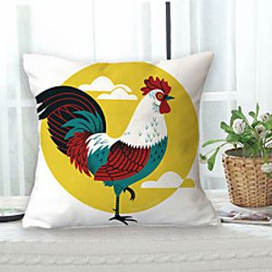 Cock Double Side Cushion Cover 1PC Soft Throw Pillow Cover Cushion Case Pillowcase for Sofa Bedroom Livingroom Superior Quality Machine Washable  Outdoor Cushion for Sofa Couch Bed Chair miniinthebox