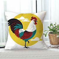 Cock Double Side Cushion Cover 1PC Soft Throw Pillow Cover Cushion Case Pillowcase for Sofa Bedroom Livingroom Superior Quality Machine Washable  Outdoor Cushion for Sofa Couch Bed Chair miniinthebox - thumbnail