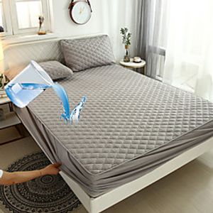 Quilted Mattress Pad Waterproof Breathable Mattress Protector Deep Pocket Pillow Top Mattress Cover with Siliconized Fiber Filling miniinthebox