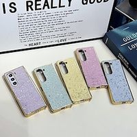 Phone Case For Samsung Galaxy Z Fold 5 Z Fold 4 Z Fold 3 Back Cover Bling Glitter Shiny Shockproof TPU Plating miniinthebox