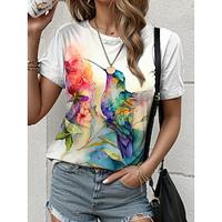 Women's T shirt Tee Daily White Short Sleeve Fashion Crew Neck Summer Lightinthebox