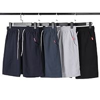 Men's Athletic Shorts Workout Shorts Tennis Shorts With Pockets Quick Dry Lightweight Bottoms Regular Fit Drawstring Solid Color Summer Gym Workout Tennis Running  Micro-elastic Lightinthebox - thumbnail