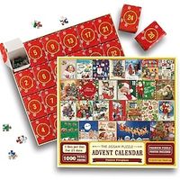 Advent Calendar 2023 Jigsaw Puzzles - 25 Boxes 1000 Pieces Puzzles Countdown to Christmas, Christmas Gifts Stocking Stuffers, Xmas Gift, Christmas Decorations Christmas Puzzle for Adults Kids Lightinthebox - thumbnail