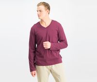 Mens Slim-Fit V-Neck Shirt  Plum Night - thumbnail
