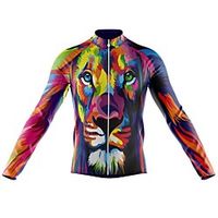 21Grams Men's Long Sleeve Cycling Jersey Spandex Blue 3D Lion Bike Top Mountain Bike MTB Road Bike Cycling Quick Dry Moisture Wicking Sports Clothing Apparel  Stretchy  Athleisure Lightinthebox - thumbnail