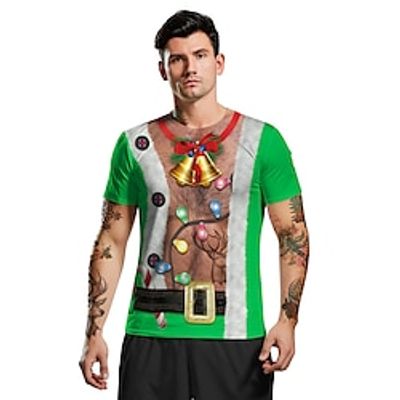 Christmas T-shirt Cartoon Manga Print Graphic T-shirt For Men's Women's Unisex Adults' 3D Print 100% Polyester Party Festival Lightinthebox
