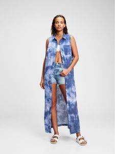Tie-Dye Maxi Shirtdress