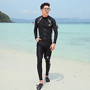 Men's Rash Guard Dive Skin Suit Spandex Swimwear UV Sun Protection Quick Dry Long Sleeve 3-Piece - Swimming Diving Surfing Snorkeling Patchwork Autumn  Fall Spring Summer Lightinthebox