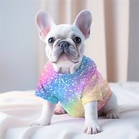 Pet Tee garphic Print Dog Tee For Small  Medium Dog Soft Cute Dog Clothes Print Shirts Funny Pet T-shirt Adorable Summer top Lightinthebox - thumbnail