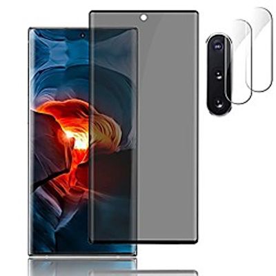galaxy note 10 plus privacy screen protector 2 pack camera lens protector,for samsung galaxy note 10 plusnote 10 5g (6.8) 3d full coverage, 9h hardness, easy to install screen protector Lightinthebox