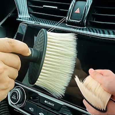 2Pc Soft and Fine Hair Car Detailing Car Cleaning Brush Tire Wash Exterior Accessories Lightinthebox