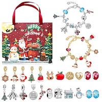 Christmas Advent Calendar Bracelet 2023 for Girls, 24 Days Christmas Countdown Calendar with 22PC DIY Charm Beads and 2 Bracelets, Xmas Stocking Stuffer Gifts Idea,Best Gifts for Girls Kids Teens Lightinthebox - thumbnail