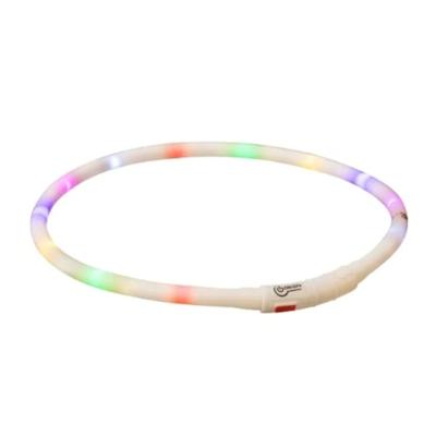 Trixie USB Flash Light Silicone Collar With Multicoulor Lights 70X1cm