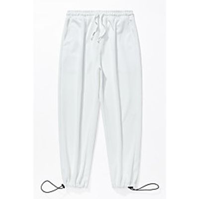 Men's Sweatpants Running Pants Hiking Pants Trousers Drawstring Winter Summer Outdoor Windproof Soft Stretchy Comfortable Elastic Waist Bottoms Grey White Black Winter Sports M L XL XXL XXXL Lightinthebox