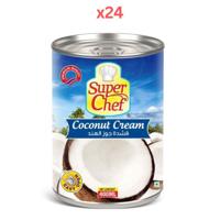 Super Chef Coconut Cream Canned 400Gm (Pack Of 24)