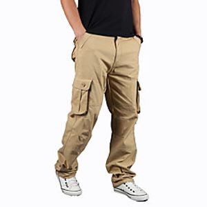 Men's Hiking Pants Trousers Hunting Pants Tactical Cargo Pants Dust Proof Quick Dry Breathable Wearproof Fall Spring Solid Colored Cotton for Black Yellow Dark Green S M L XL XXL Lightinthebox