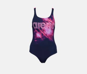 Womens Mop Printed One Piece  Navy/Rose