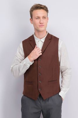 Mens Sleeveless Vest Rust Mens Sleeveless Vest Rust