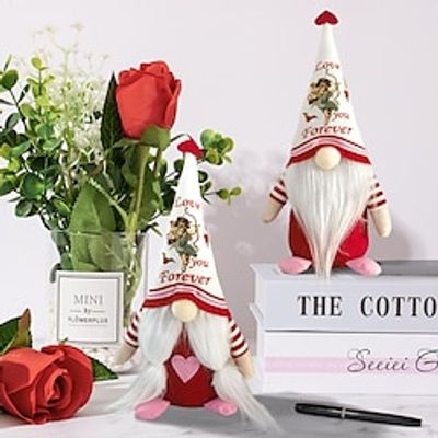 1pc Valentine Gnomes Decorations for Home Table Ornaments Scandinavian Tomte Elf Gnome Gifts Valentines Decorations Lightinthebox