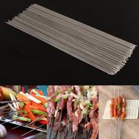 100Pcs Stainless Steel Party Camp BBQ Grill Barbecue Skewers Kebab Needle Stick