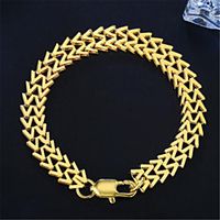 Men's Chain Bracelet Classic Flower Fashion 18K Gold Plated Bracelet Jewelry Gold For Party Evening Gift miniinthebox - thumbnail