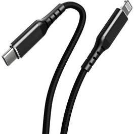 Fitit USB-C To Lightning Cable 1m Black