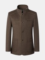 Single Breasted Wollen Jacket Coats