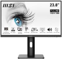 MSI 24 Monitor Full HD 1080p 75Hz Refresh Rate Anti-Glare Display Less Blue Light VESA Mountable HDMI and VGA Black - MSIPROMP243