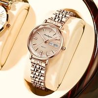 POEDAGAR Women Quartz Watch Fashion Luxury Diamond Analog Wristwatch Calendar Date Week Waterproof Casual Ladies Watch Lightinthebox - thumbnail