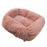 Nutrapet Grizzly Square Bed Beige Pink - 66 X 56 X 18Cm - Medium - thumbnail