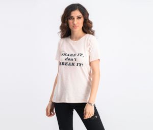 Womens Short Sleeve Top  Blush