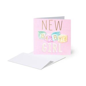 Legami Greeting Card - Small - New Baby Girl (7 x 7 cm)