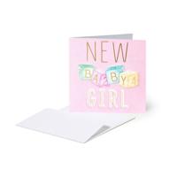Legami Greeting Card - Small - New Baby Girl (7 x 7 cm) - thumbnail