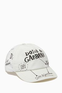 Logo Lettering Baseball Cap in Poplin