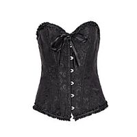 Corset Women's Normal Polyester Shapewear Underbust Corset Hook  Eye Blue XS miniinthebox - thumbnail